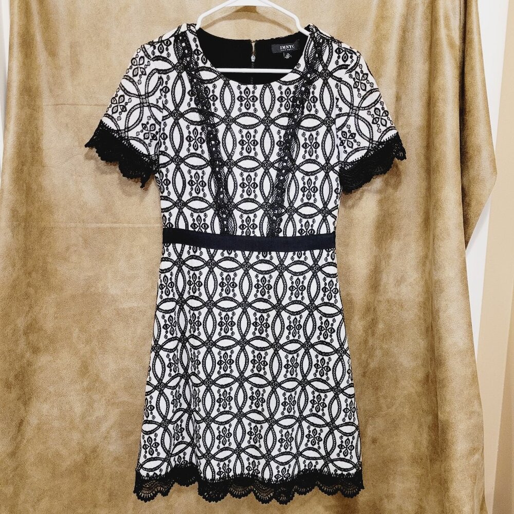 Embroidered Lace fit and Flare Dress